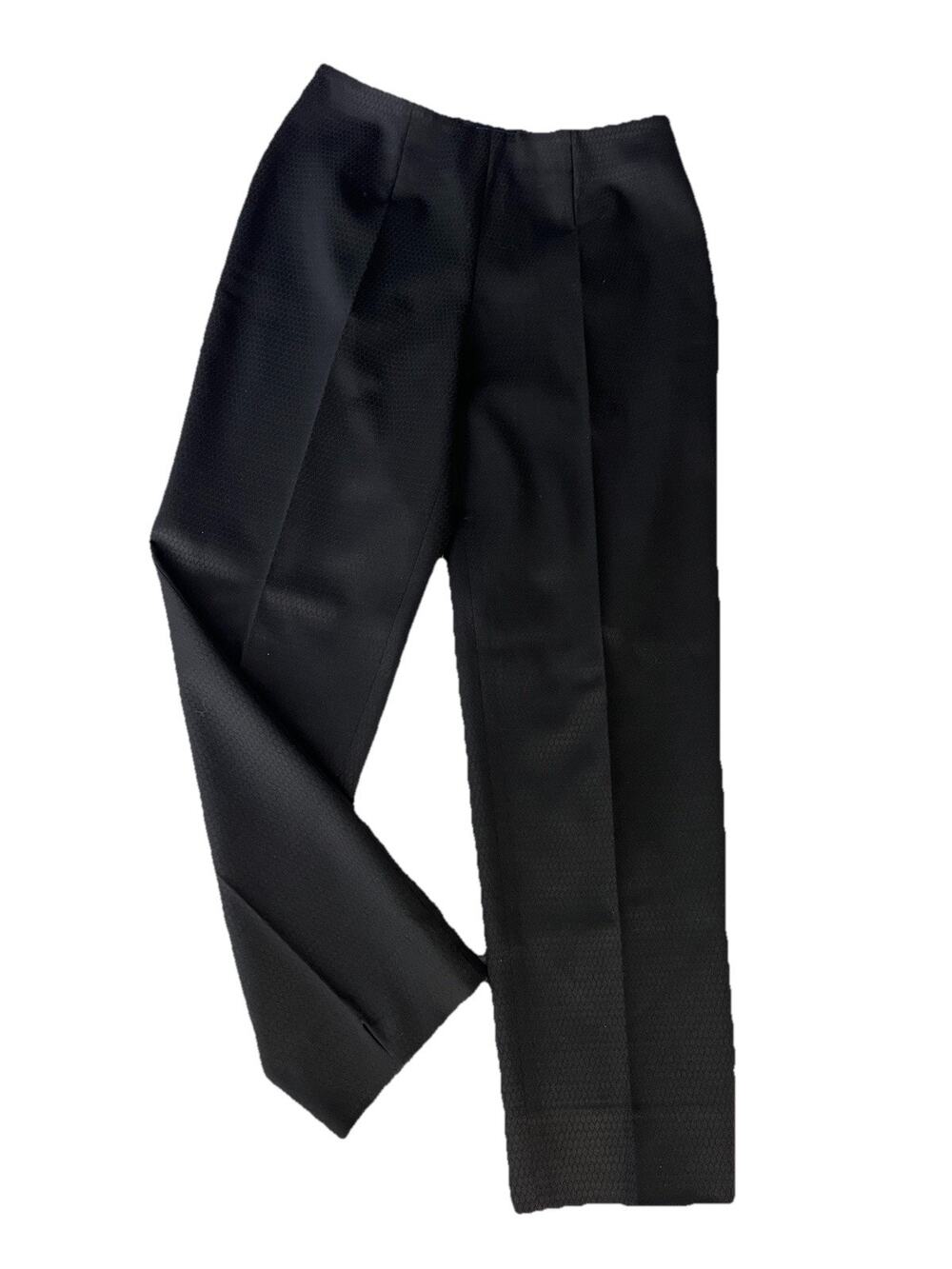 Quiet Luxury Piazza Sempione Audrey Wool Blend Tapered Black Pants office US 4